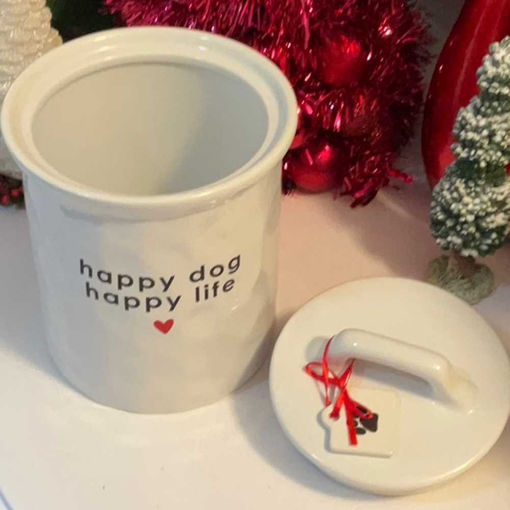 PEACE LOVE WORLD HOME TREATS JAR FOR PETS NWOT